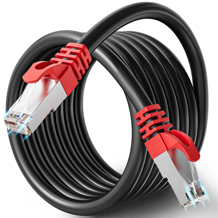 Soibke LAN Kabel 12 Meter, Cat 7 Netzwerkkabel 12m Geschirmtes Indoor Ethernet Kabel Hochgeschwindig