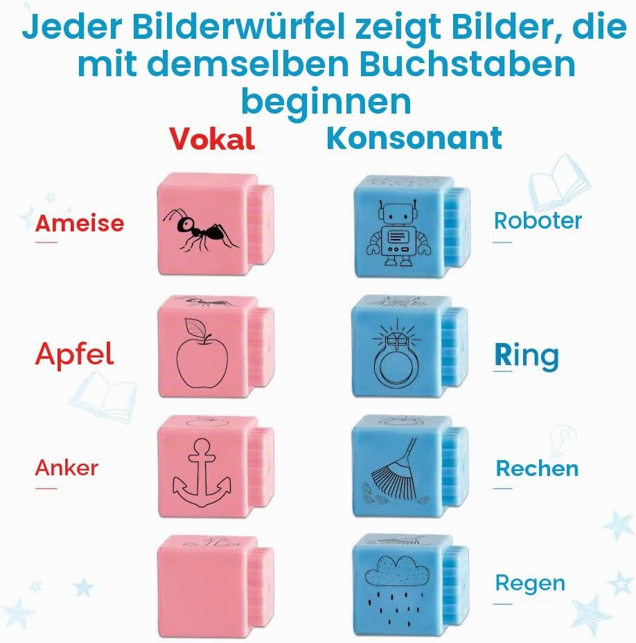 Learning Resources Reading Rods – Textstäbe Alphabet-Set zum Erkennen englischer Phoneme, Lesen lern