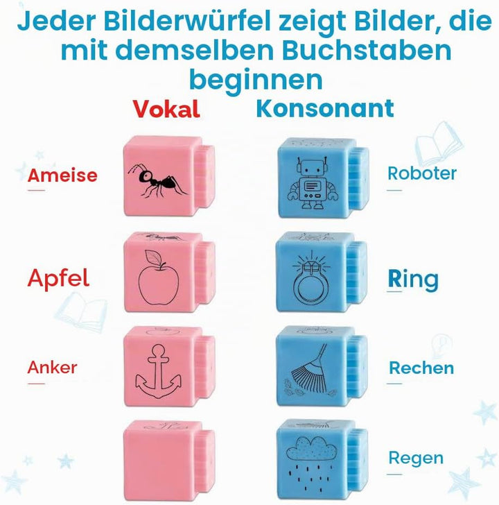 Learning Resources Reading Rods – Textstäbe Alphabet-Set zum Erkennen englischer Phoneme, Lesen lern
