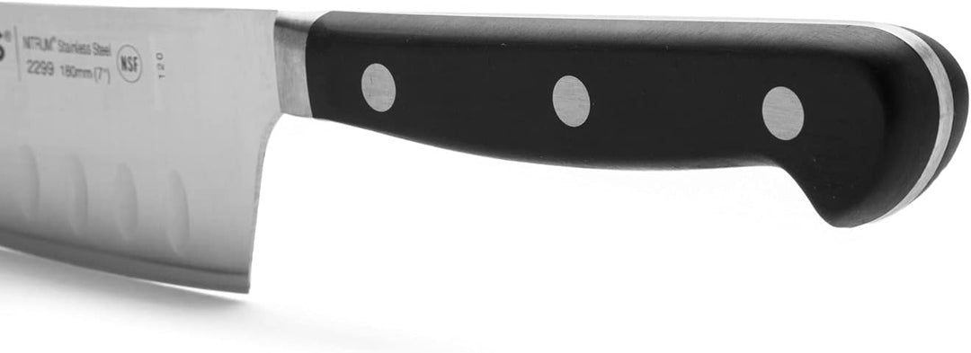 Arcos Opera - Rocking Santoku Messer - NITRUM geschmiedetem Edelstahl 190 mm - HandGriff POM Farbe S