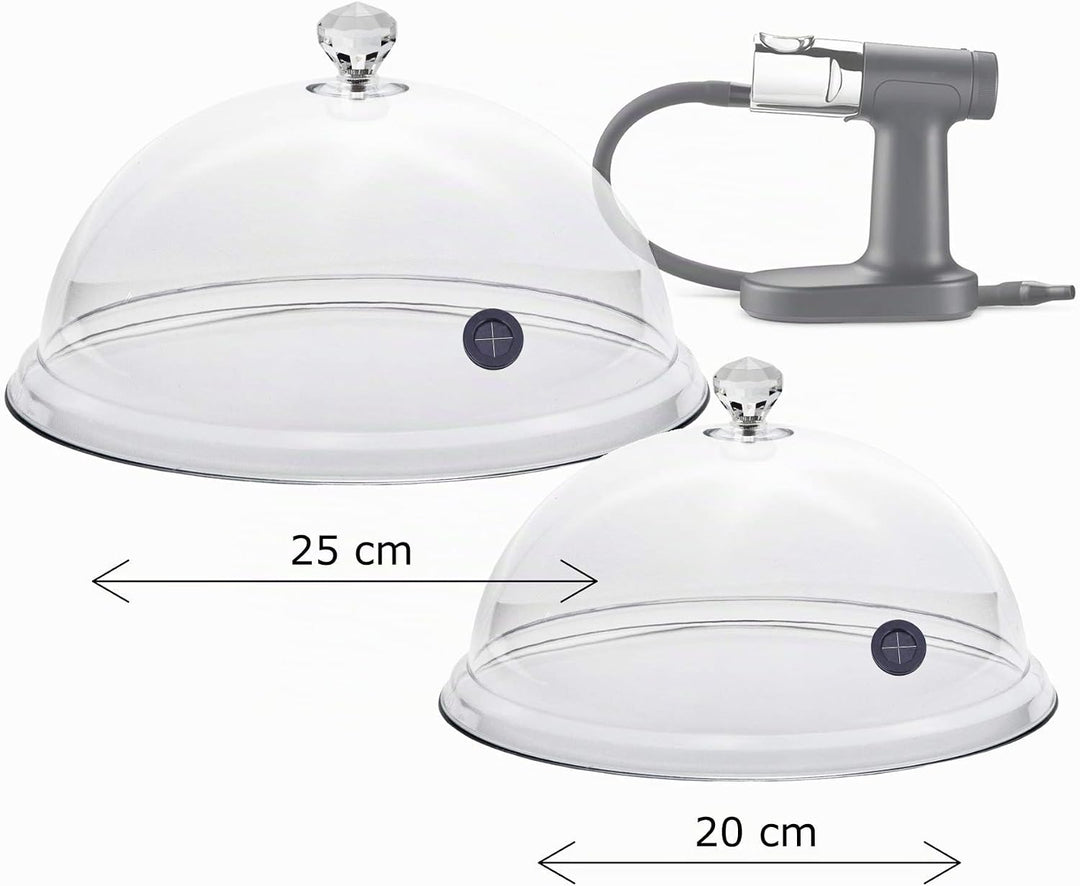 D & D Smoking Glocken, Smoking Dome, PLEXIGLASS Transparente Cloche für Smoker Cold, 2er Pack, 20 cm