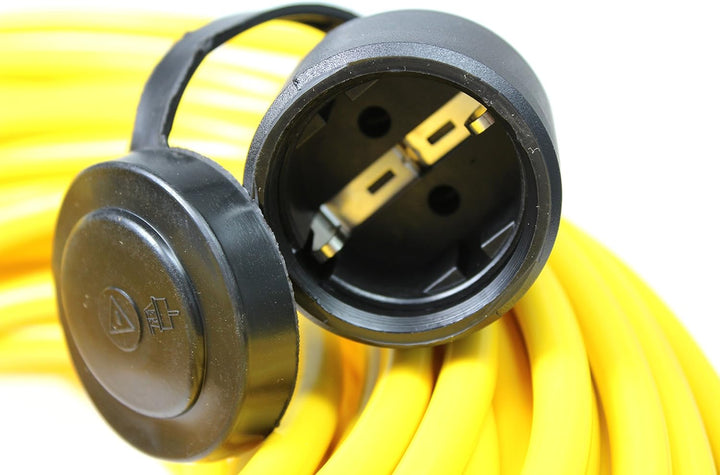as - Schwabe Verlängerungsleitung 25m, Schutzkontaktstecker u. Schutzkontaktkupplung mit Spritzschut