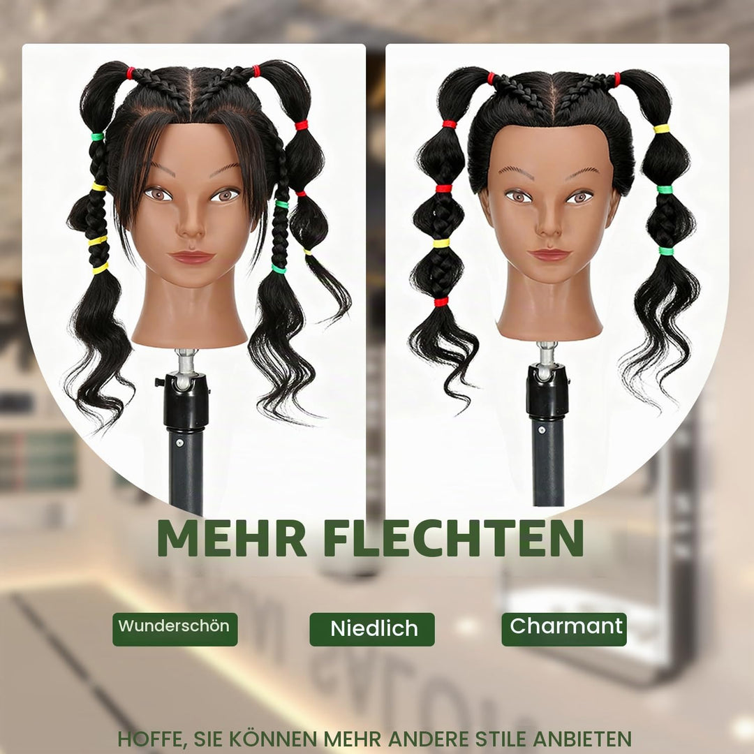 Mannequinkopf mit menschlichem Haar 14&