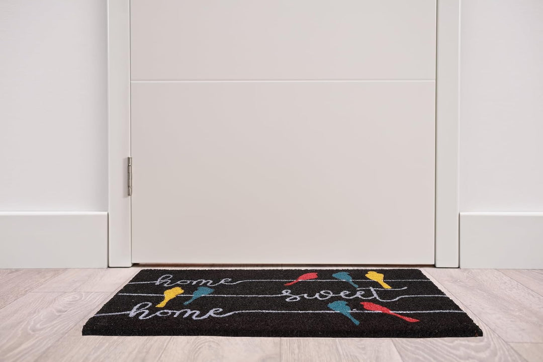 Betz 3er Kokosmatte aus 100% Kokos - Fussmatte - Fussabstreifer –Schmutzfangmatte Muster Home Sweet