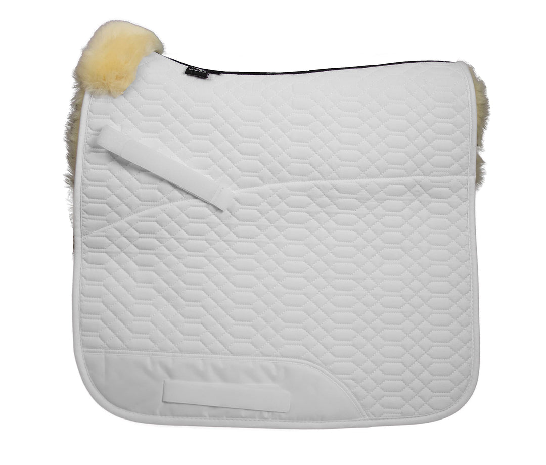 Engel Reitsport Lammfell Schabracke Half Lined SCHABRA1-D-WEI-MED Steppstoff Weiss Fell med. Dressur