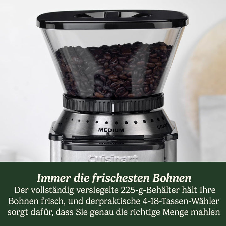 Cuisinart Kaffeemühle | Kaffeemühle für zu Hause | 4-18 Tassen | 18 Mahlgradeinstellungen | verschie