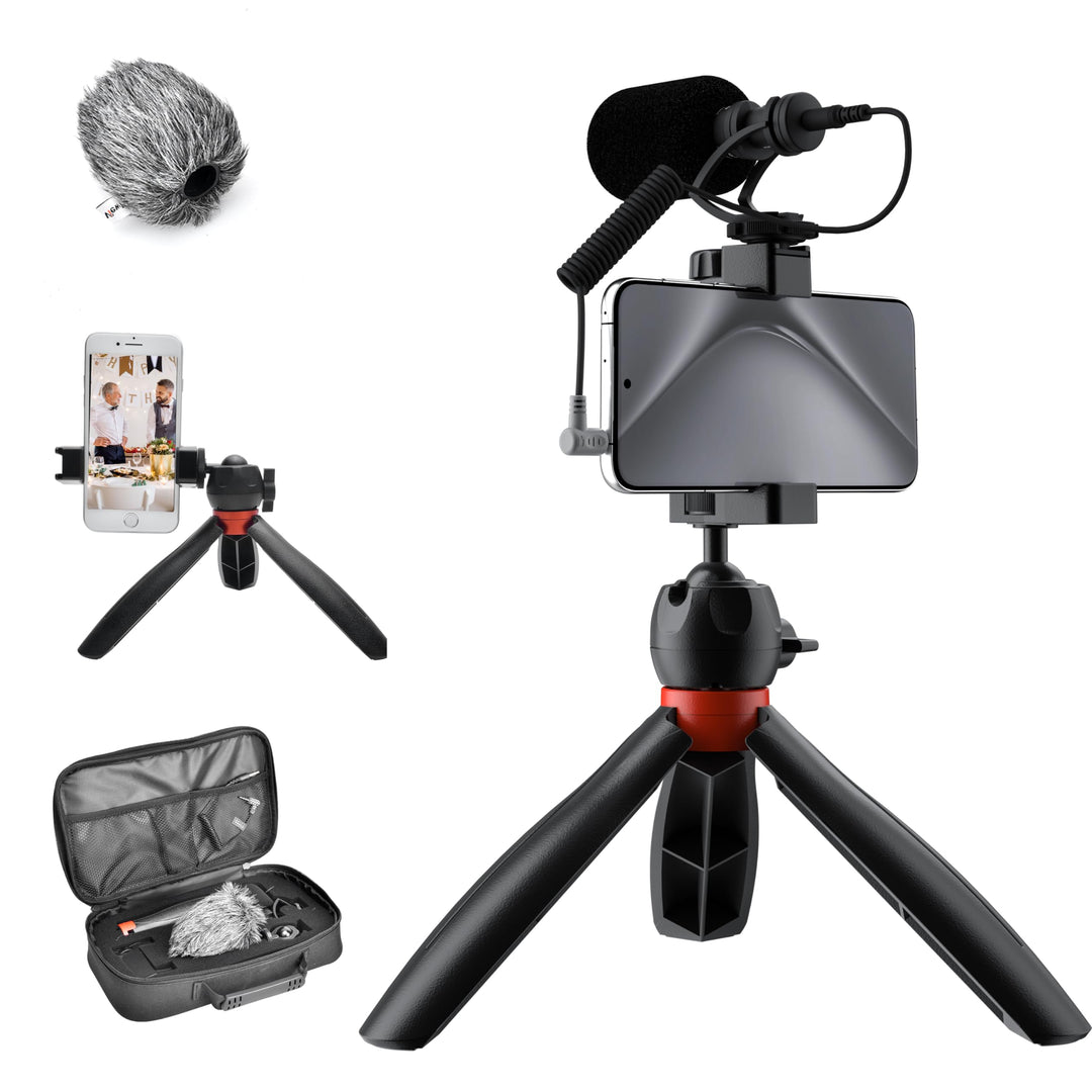 comica CVM-VM10-K2 Pro, Handy Video Mikrofon Vlogging Kit für Sony, Canon, Nikon DSLR-Kamera, iPhone