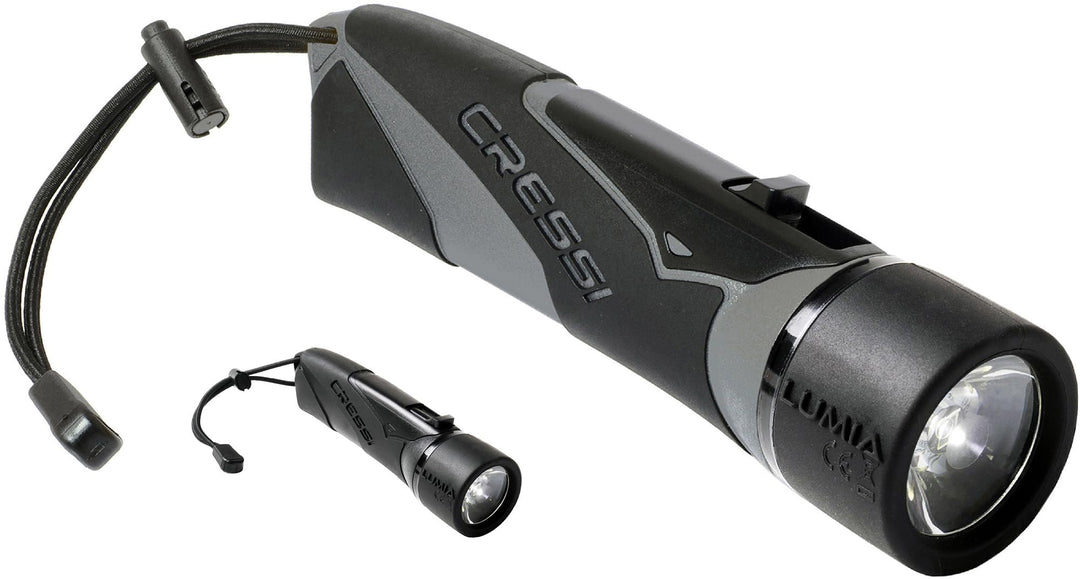 Cressi Unisex-Adult Lumia+ Torch Einheitsgrösse Schwarz/Silber, Einheitsgrösse Schwarz/Silber