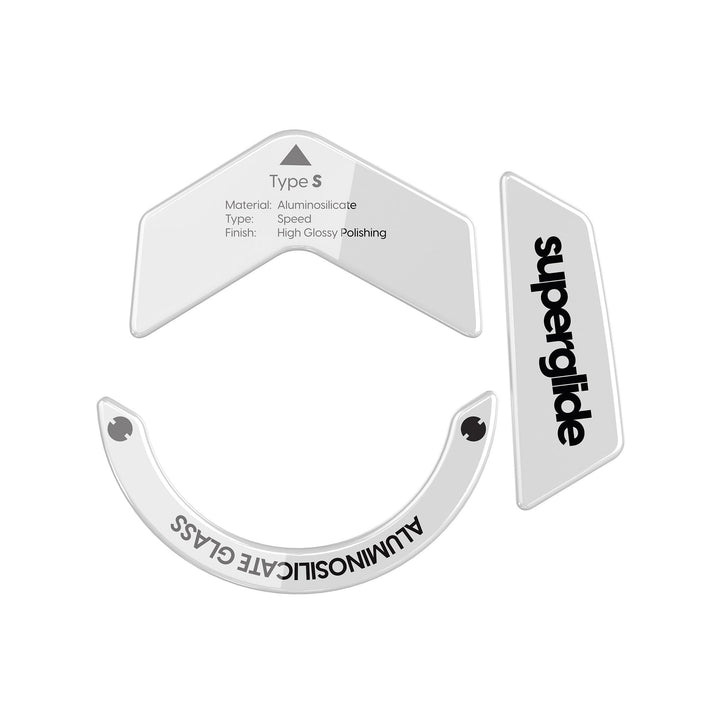 Superglide – Schnellste und glatteste Mausfüsse/Skates aus ultrastarkem, makellosem Glas, superschne