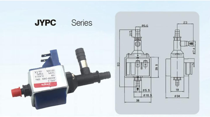 JYPC-2 AC 220 V - 240 V 16 W Elektromagnetische Wasserpumpe Pumpventil Dampfhängemaschine Teil Zubeh