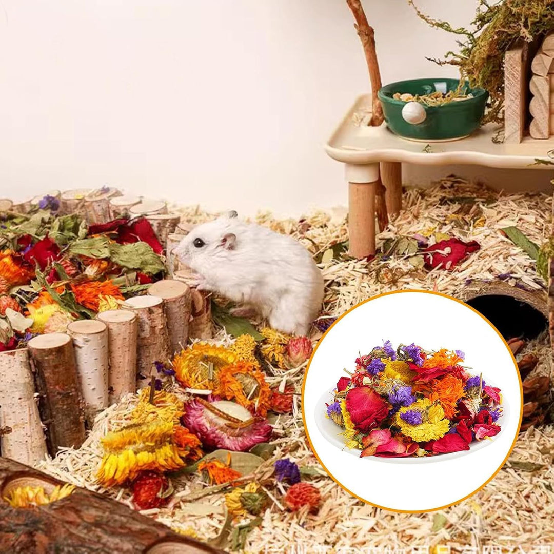Generisch Hamsterkäfig-Einstreu, Einstreu für Hamster - Natürliche Trockenblumen-Gerbil-Bettwäsche |