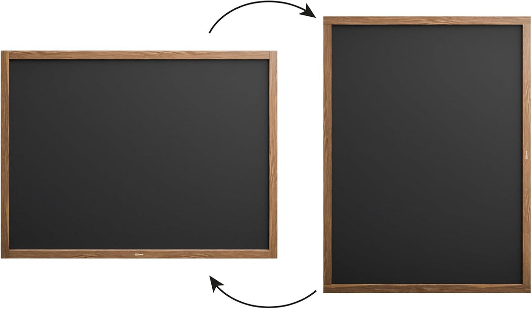 ALLboards Kreidetafel mit lackiertem Holzrahmen 120x90cm, Schwarz, Schreibtafel, Kreide, Schreibtafe