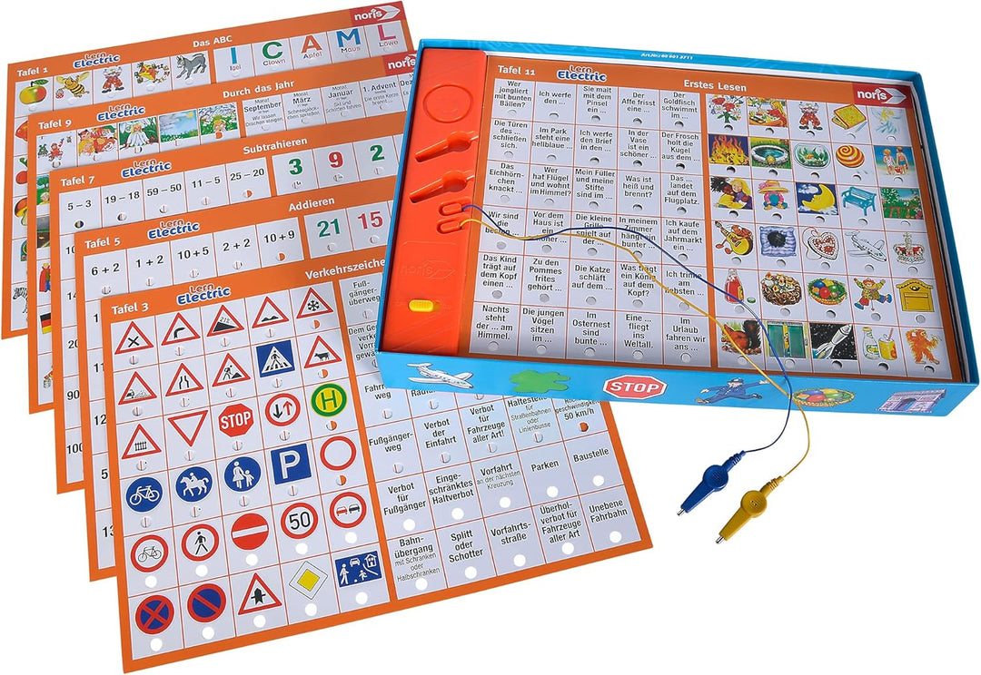 Noris 606013711 Lern Electric Der Lernspiel-Klassiker was passt zusammen, ab 6 Jahren & 606013721 Re
