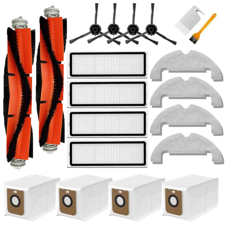 Ersatz Zubehör Set für Dreàme Bot D10 Plus RLS3D Roboter Staubsauger 2 Hauptbürsten, 4 Filter, 4 Sei