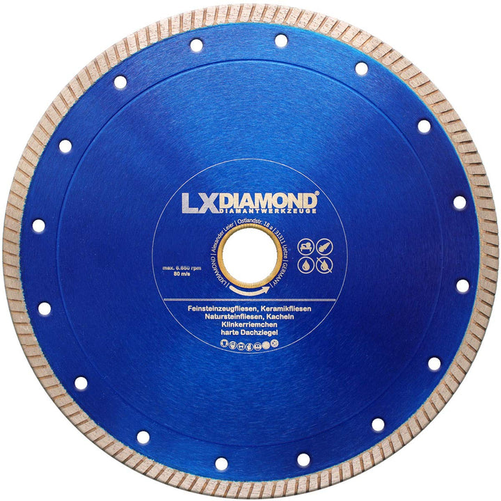 LXDIAMOND Diamant-Trennscheibe 230mm x 30,0mm Premium Diamantscheibe für Fliesen Feinsteinzeug Boden