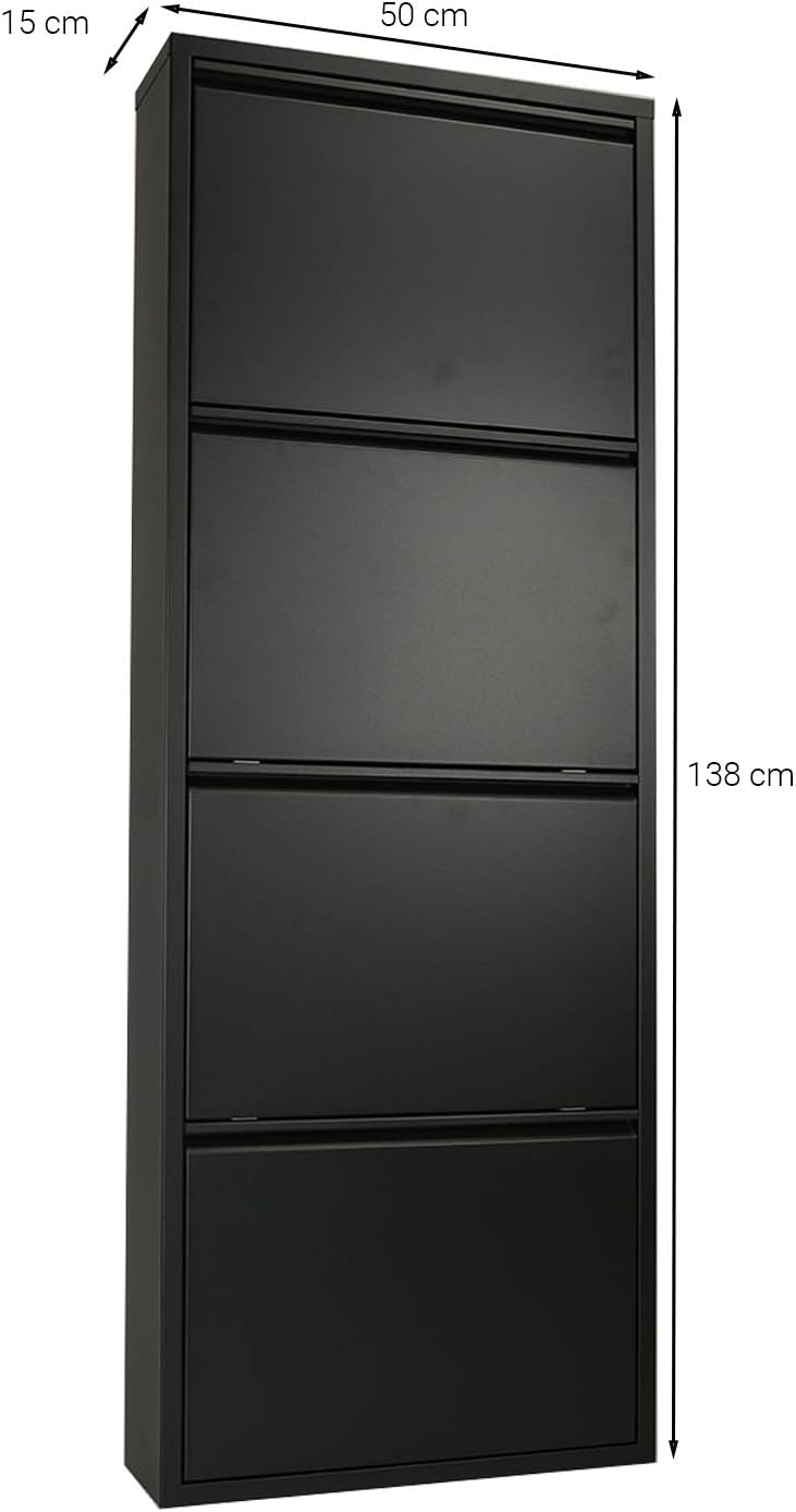Betten-ABC Amelie – Moderner Schuhschrank, Platzsparend & Robust, Pflegeleichtes Metall, Kratzfest,