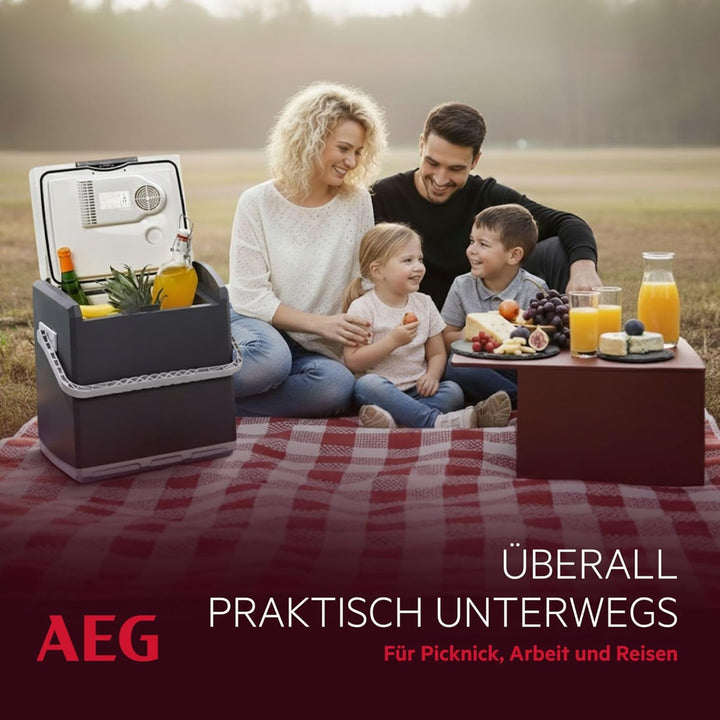 AEG Automotive Thermoelektrische Kühlbox KK 28 Liter, 12/230 Volt für Auto und Steckdose 28 Liter