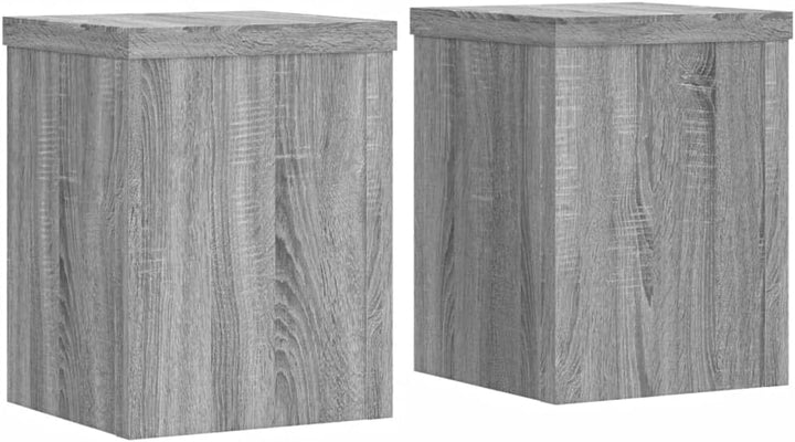 Pflanzenständer 2 STK. Grau Sonoma 15x15x20 cm Holzwerkstoff Pflanzenregal, Blumenregal Indoor/Outdo
