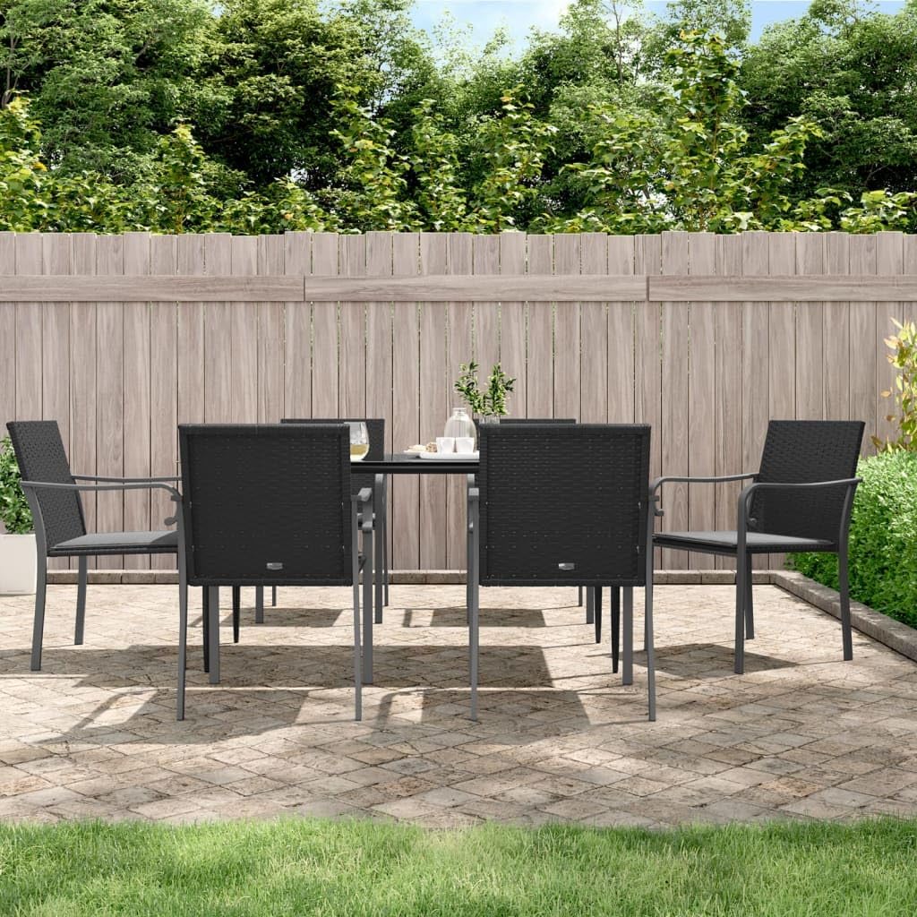 Festnight Poly Rattan Sitzgruppe Gartenmöbel Set Garten Essgruppe 6 Personen Gartenmöbel Set mit 6 G