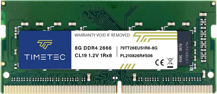 Timetec Hynix DDR4 2666 MHz PC4-21300 Unbuffered ECC 1,2 V CL19 1Rx8 Single Rank 260 Pin UDIMM Undef