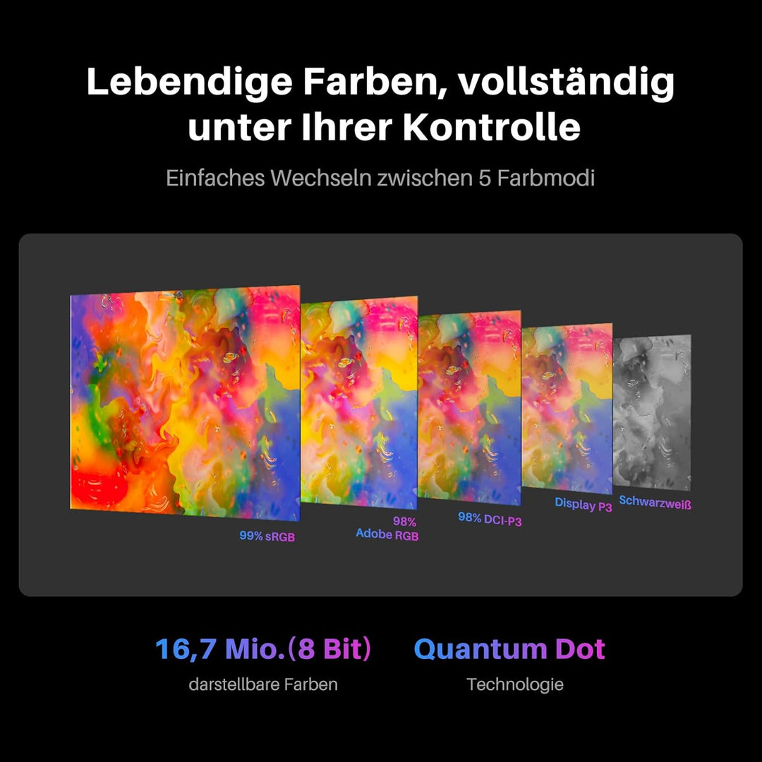 HUION KAMVAS Pro 27 (144Hz) Grafiktablett Display, 27 Zoll 4K UHD 144Hz, Mit Farbkalibrator, PenTech