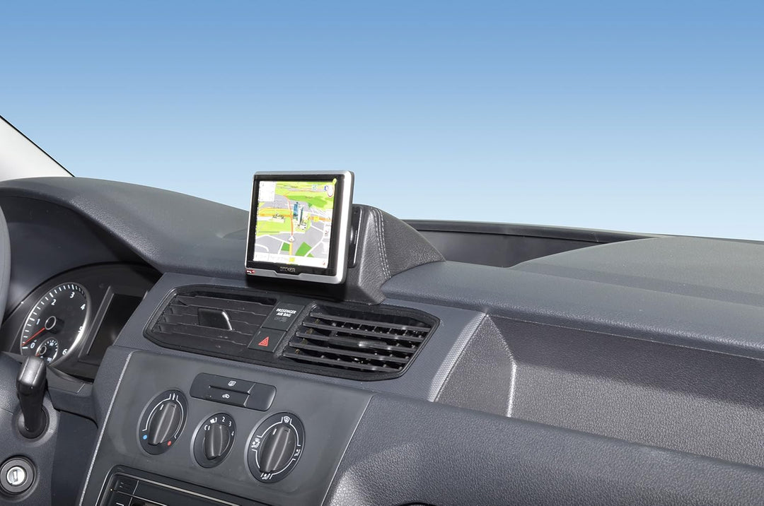 KUDA 5985 Halterung Kunstleder schwarz für VW Caddy ab 2015 (ohne Deckel Oben), 5985