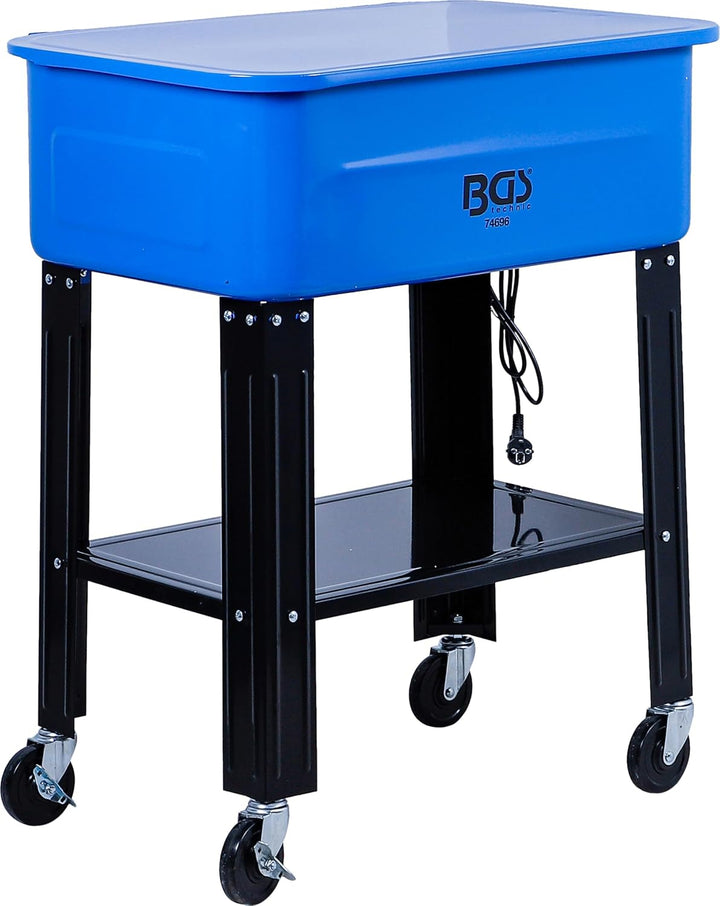 BGS 74696 | Teile-Waschgerät | 75 l | Reinigungsgerät | pulverbeschichtetes Stahlblech | wasserlösli