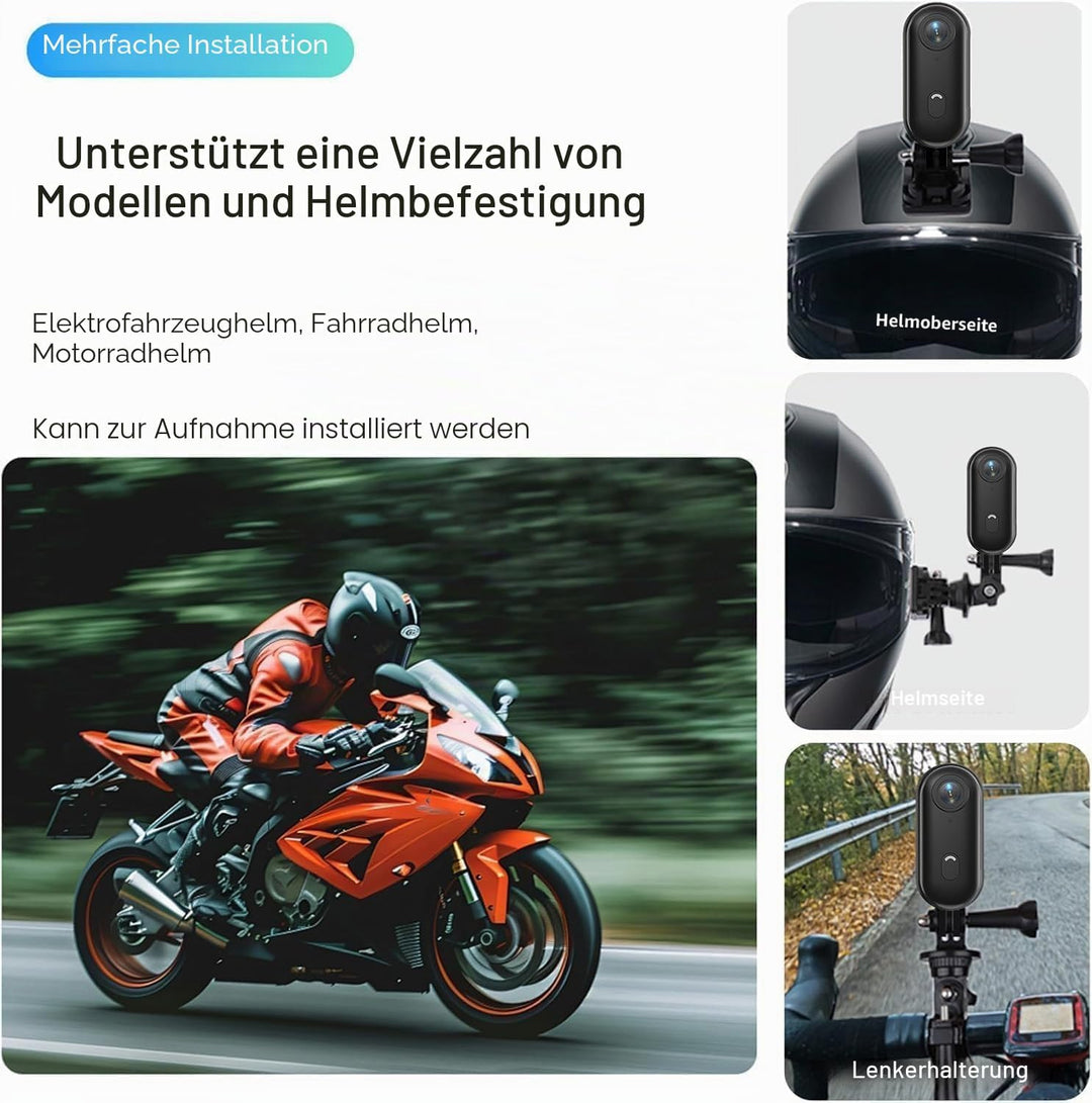 4K Mini Action Kamera Ultra-Kompakt POV Bodycam, wasserdichte Sportkamera mit 120Min Aufnahme, WiFi