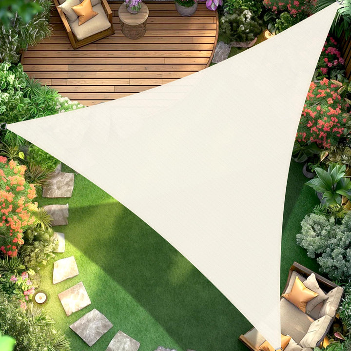 COOL AREA Sonnensegel 3x3x3m Dreieckig wasserdurchlässig HDPE Sonnenschutz mit UV Schutz Segel für G
