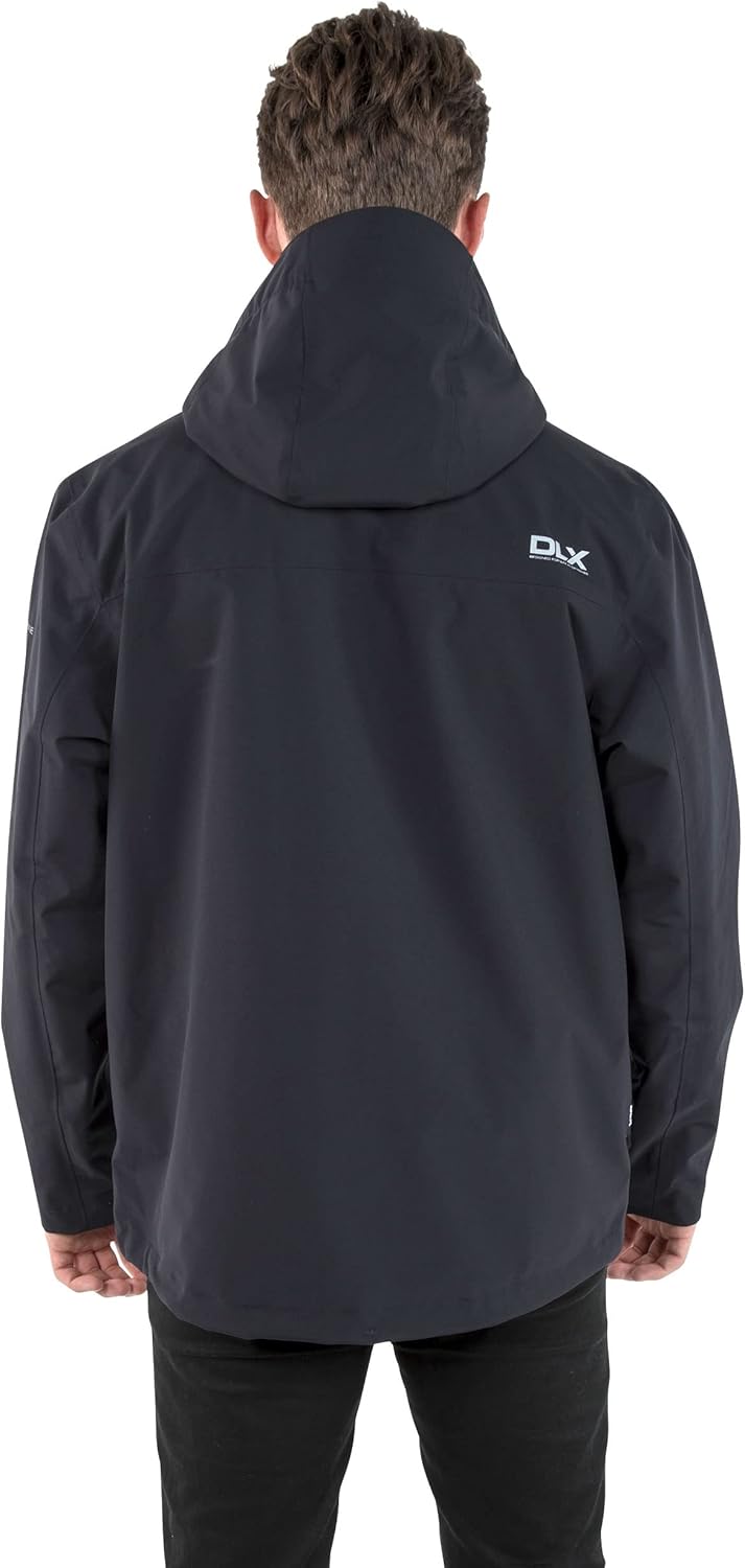 Trespass Herren Oswalt Jacke XXS Schwarz, XXS Schwarz