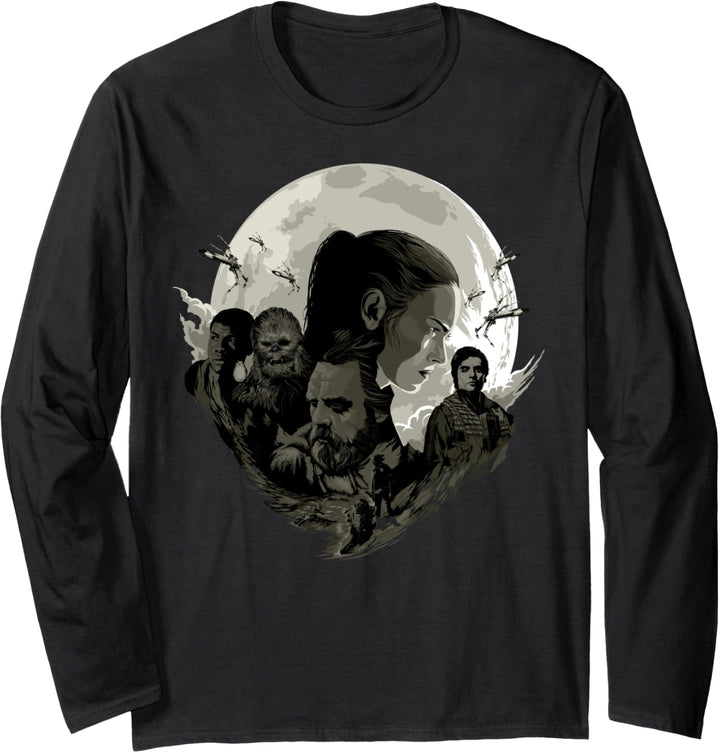 Star Wars The Last Jedi Moon Group Shot Portrait Langarmshirt