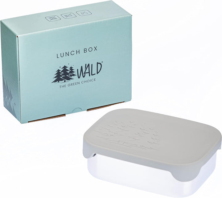 Wald The green choice Edelstahl Lunchbox, Jausendose, Brotdose, Jausenbox mit Silikondeckel, leicht