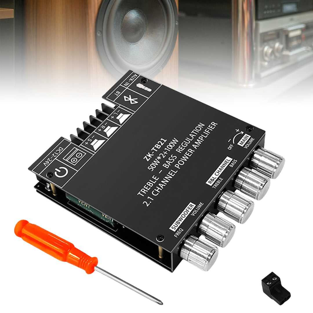 2x50W + 100W Bluetooth Verstärker Modul Hifi Stereo - 2.1 Audio Amplifier Board TPA3116D2, 2.1 Verst