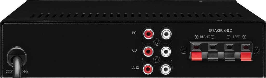 MONACOR SA-100 kompakter Universal Stereo-Verstärker, HiFi Verstärker mit frontseitigem USB-Anschlus