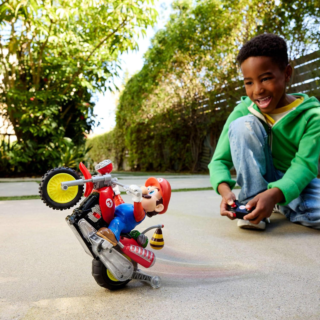 Hot Wheels Mario Kart Motorrad, ferngesteuertes Wheelie Motocross aus dem Super Mario Galaxy-Film mi