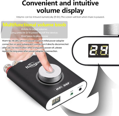 Nobsound NS-20G Mini Digital Power Amplifier Bluetooth HiFi Stereo Amp Leistungsverstärker 100W+100W