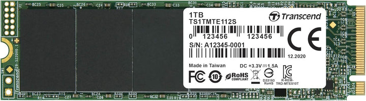 Transcend 110S 1TB Interne M.2 PCIe NVMe SSD 2280 PCIe NVMe 3.0 x4 TS1TMTE112S Classic