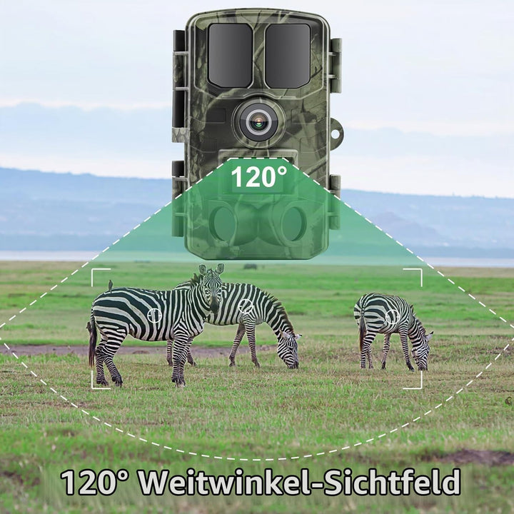Wildkamera 4K, 48MP Ultra HD Video Wildkamera mit Handyübertragung App, WLAN Wild-Kamera mit Bewegun