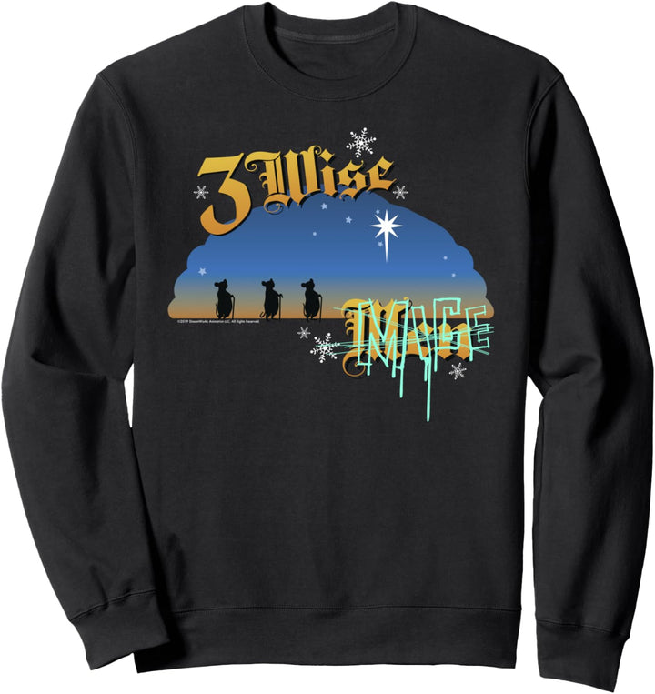 Shrek 3 Wise Mice Sunset Holiday Text Poster Sweatshirt