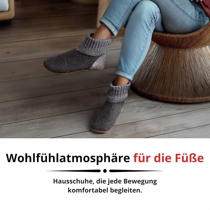 GIESSWEIN Unisex Wildpoldsried Hohe Hausschuhe 23 EU Taupe 262, 23 EU Taupe 262