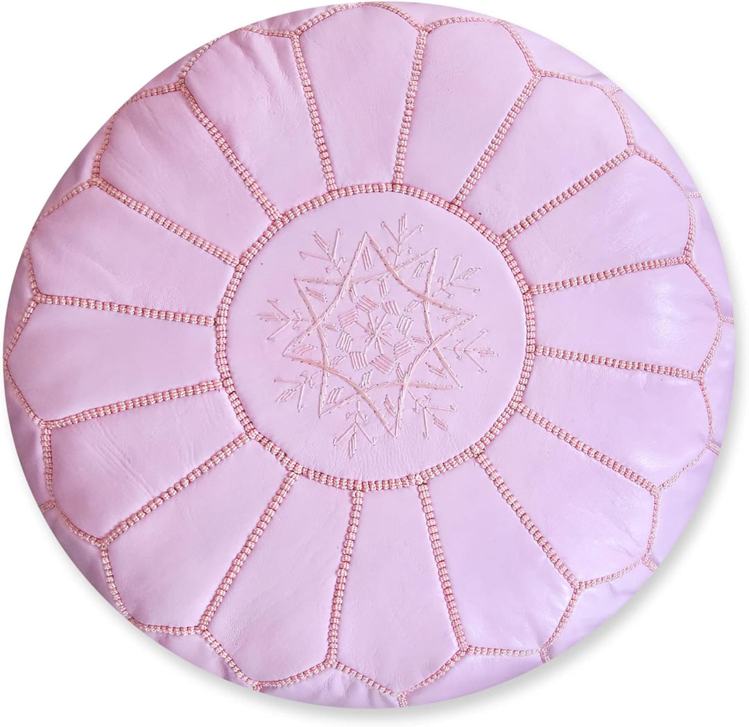 Poufs&Pillows Premium Echt Leder Pouf - Handgefertigt - Gefüllt geliefert - Ottoman, Sitzsack, Fussh