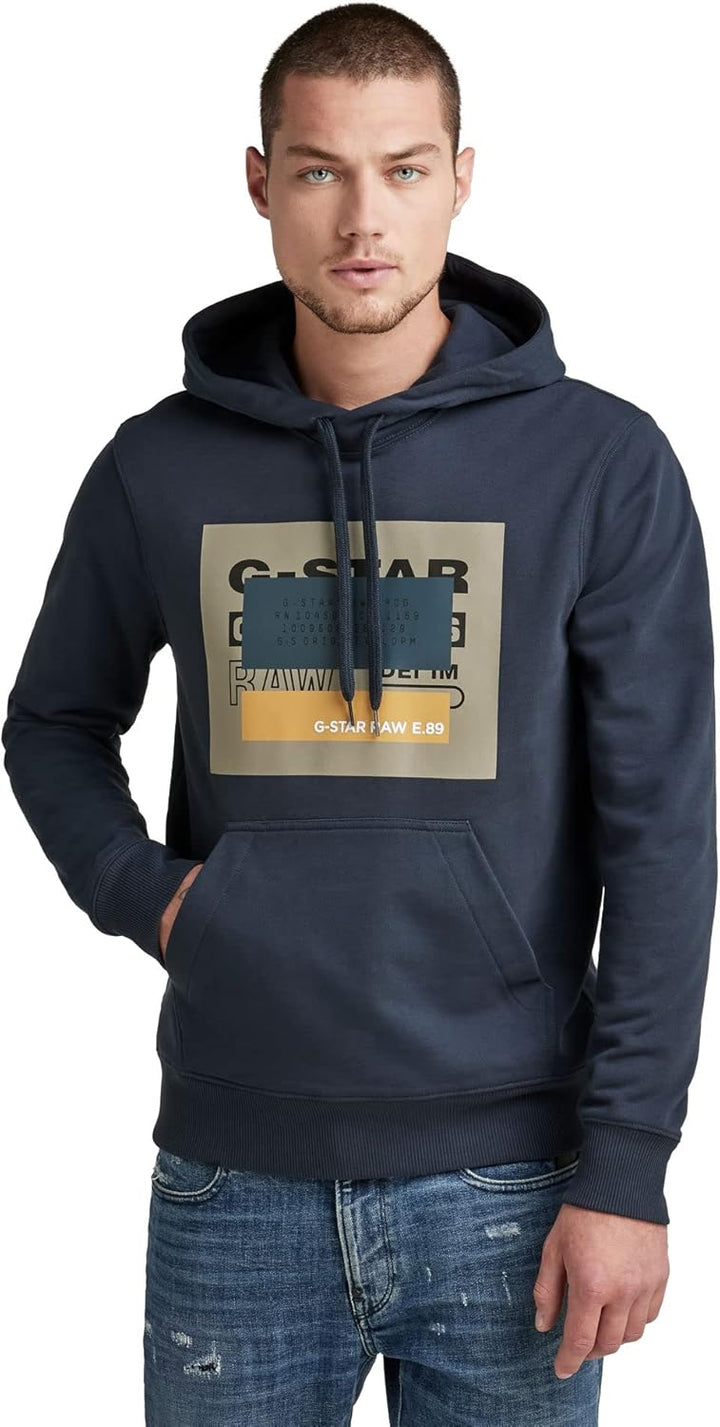 G-STAR RAW Herren Originals Hooded Sweatshirt Sweats, Blau (Dk Patriot Blue D21163-a613-7160)
