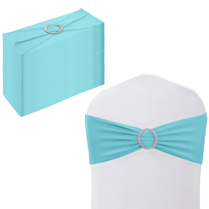Weddecor Stuhldekoration, elastisches Stuhlband, Stuhlschärpe aus Spandex mit Schiebeschnalle, für H