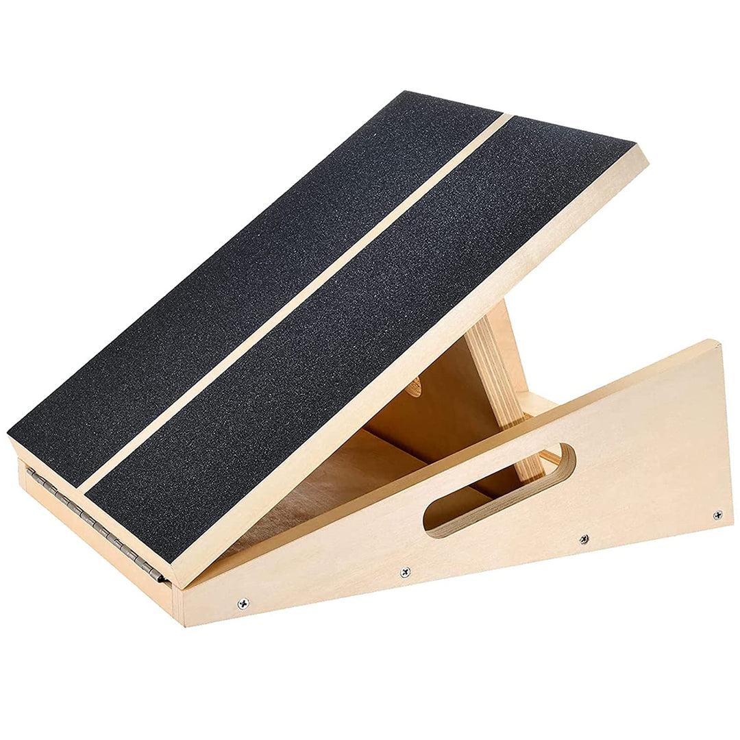 Professionelles Schrägbrett aus Holz, verstellbares Neigungsbrett und Wadendehner, Stretch-Brett - e