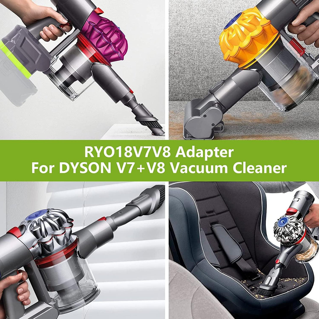 Verbesserter RY18V7V8 Adapter für Dyson V7+V8 Vakuumreiniger, Vakuumadapter für Ryobi 18V Lithiumbat