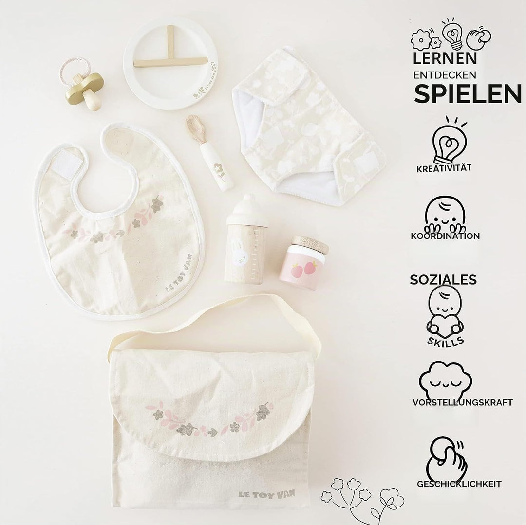 Le Toy Van - TV598 - Umstandstasche, Lernspiel für Puppen, Spielzeug für Mädchen ab 2 Jahren, Montes