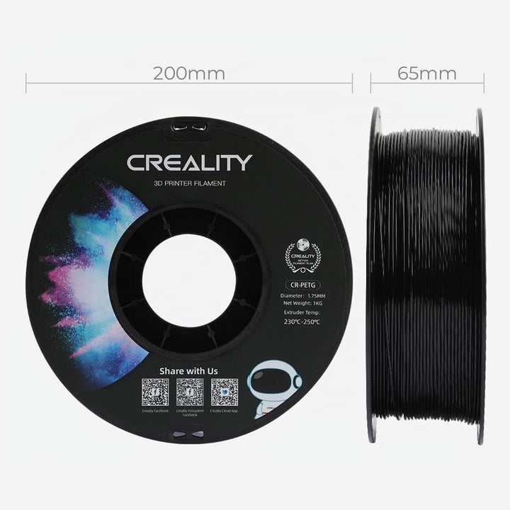 Creality CR-PETG 3D-Druckfilament 1,75 mm, Ausgezeichnete Zähigkeit, Hohe Präzision, Geruchlos, Ungi