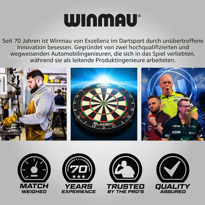 WINMAU Advance 500 Series Dartpfeile mit dartflüge und Dart stiele 22G Blau, 22G Blau