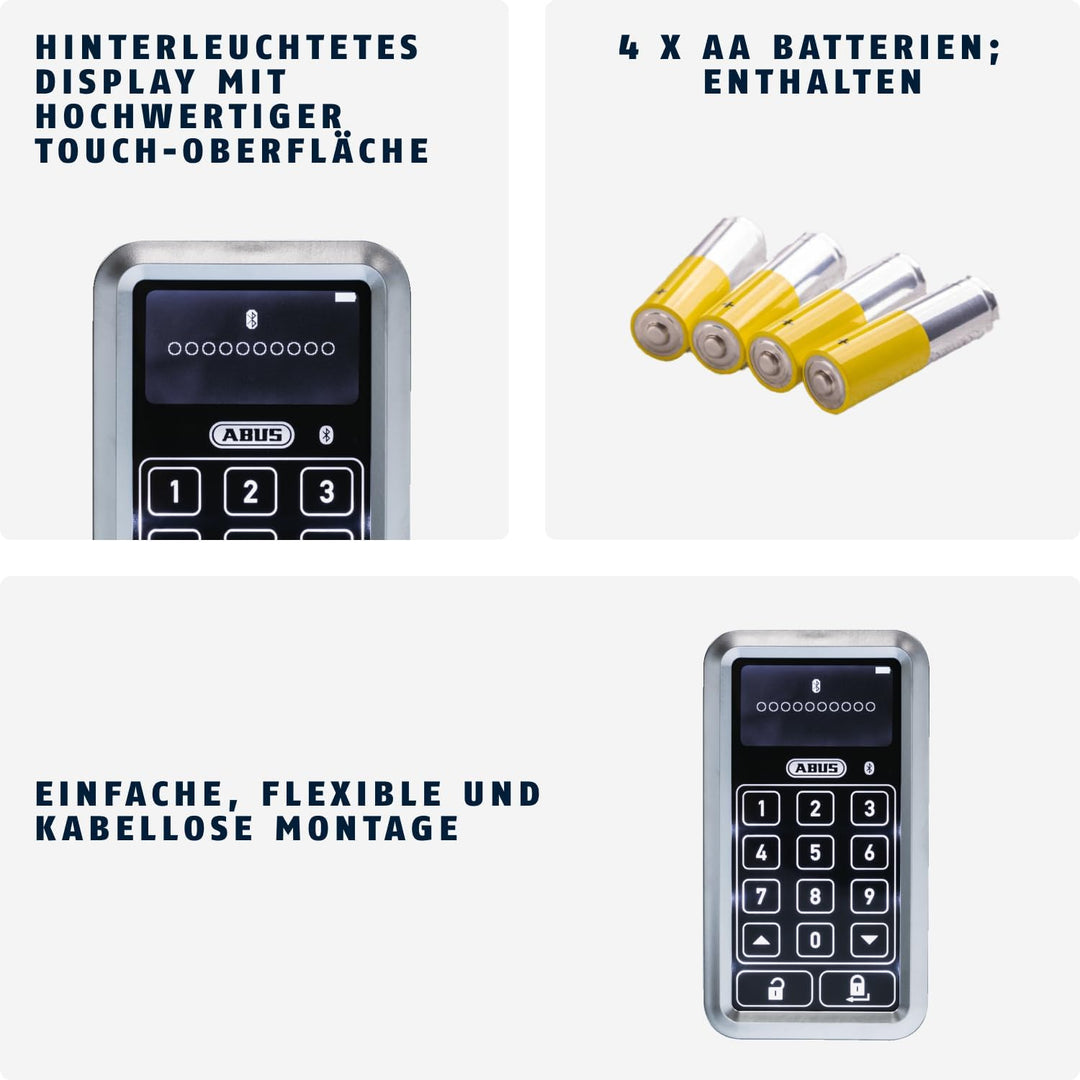 ABUS HomeTec Pro Bluetooth®-Tastatur CFT3100 - Code-Tastatur zum Öffnen der Haustür - für den HomeTe