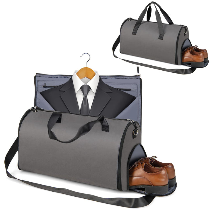 GOPLUS Tragetasche für Kleidersack, 2-in-1 Reisetasche mit Schuhfach, Krawattentasche, Reisepass-Tas